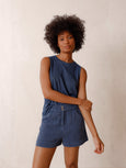 AD246 - Indigo Woven Shorts