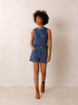 AD246 - Indigo Woven Shorts