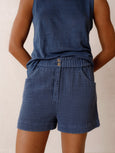 AD246 - Indigo Woven Shorts