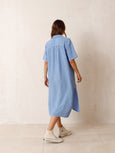 CC233 - Linen Shirt Dress (Azul)